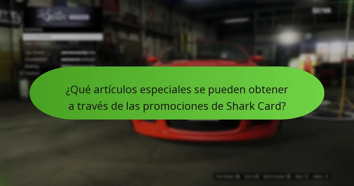 ¿Qué artículos especiales se pueden obtener a través de las promociones de Shark Card?